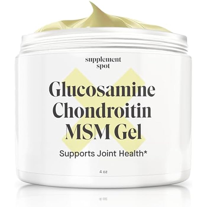 Supplement Spot Glucosamine Chondroitin MSM Gel (4 oz) - with Glucosamine, Chondroitin, MSM & Bromelain to Support Joint Health– for Women & Men (90 Day Supply) - Image 1