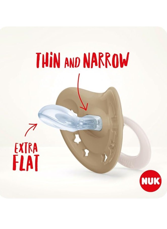 نوك لهّايات NUK | 2 عبوة من اللهايات | حلمة قلب | لهّايات سيليكون خالية من مادة BPA | لهّايات مضادة للتفلطح | لعبة تسنين الأطفال - Image 4