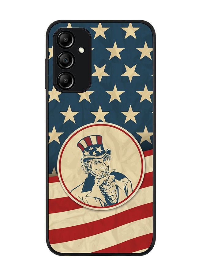 Stylizedd Rugged Black edge case for Samsung Galaxy A14 4G/5G Slim fit Soft Case Flexible Rubber Edges Anti Drop TPU Gel Thin Cover - We Want You - Image 1