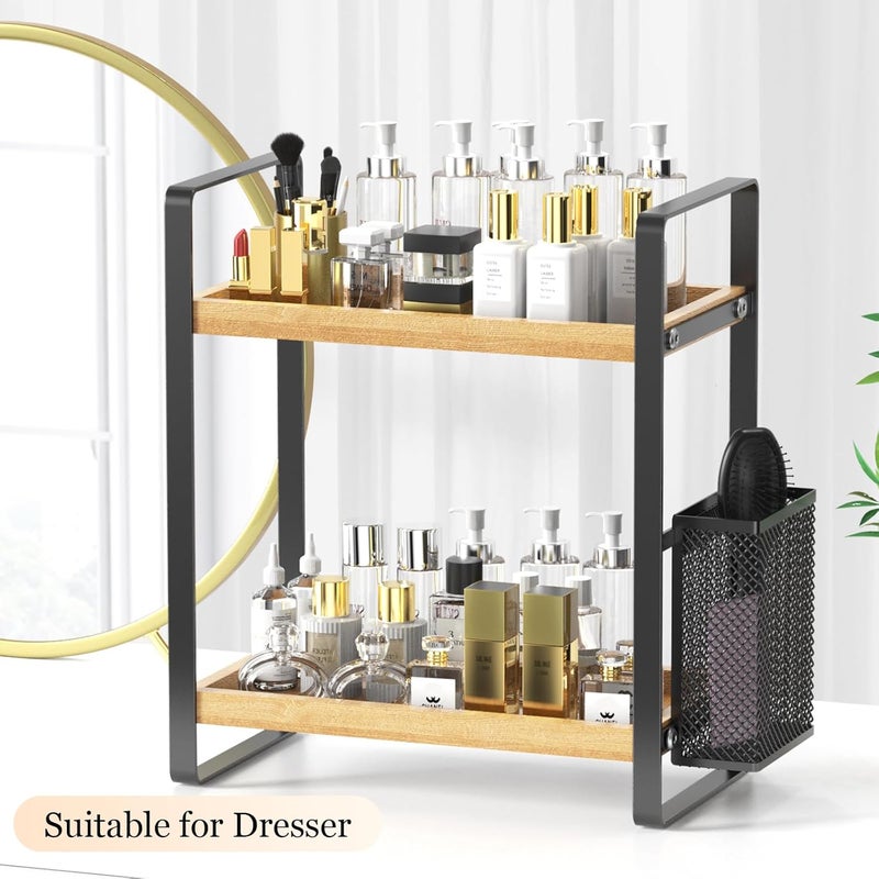 LEMIKKLE Bathroom Counter Organizer with Basket, Bathroom Organizers and Storage,Skincare Organizers for Vanity,Storage Organizers for Bathroom, Kitchen, Dresser - Image 4