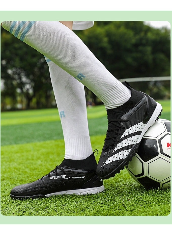 SKT Shiketro Men's And Women's Football Shoes, Outdoor Turf Indoor Football Training Shoes, Low-Top Breathable And Non-Slip Sports Shoes, Football Track And Field Training Shoes, Long Spikes And Short Spikes  - Image 3
