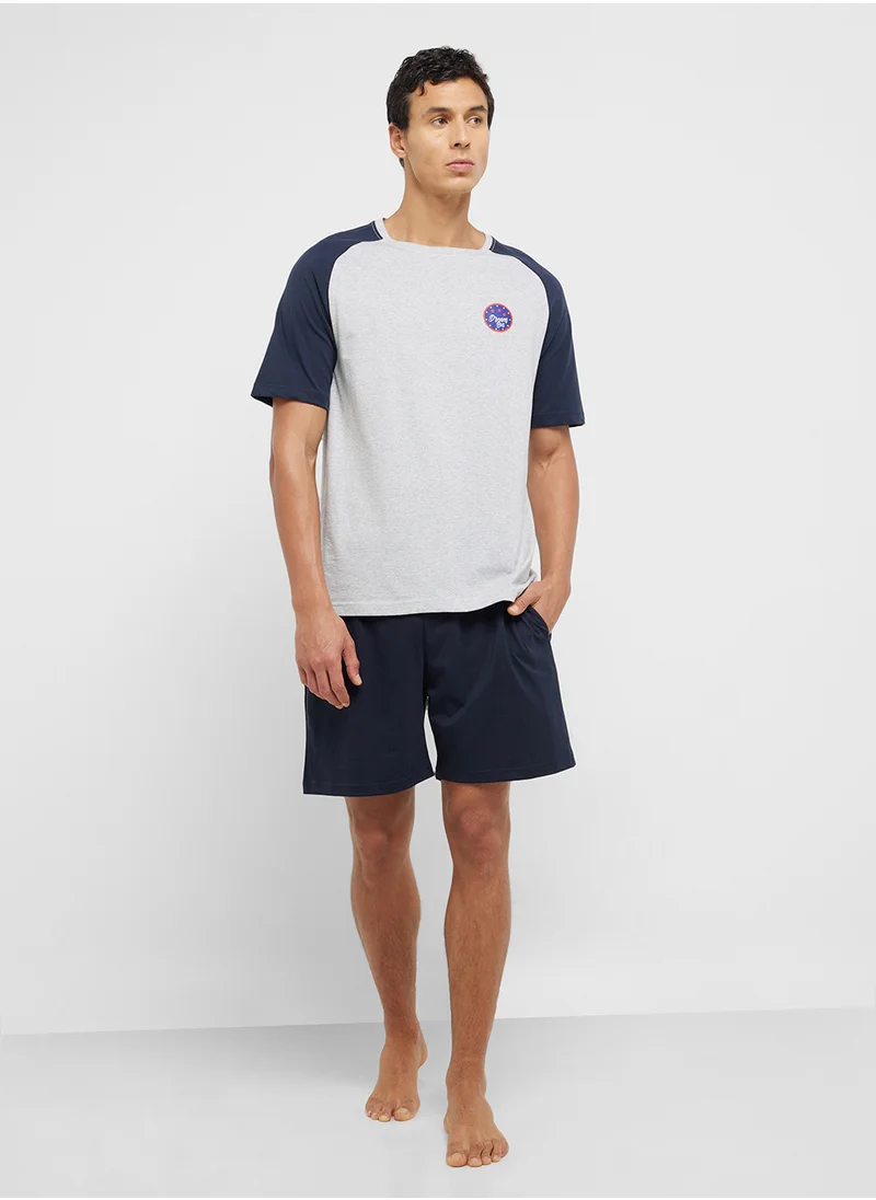 سفنتي فايف Nightwear T-Shirt & Shorts Set