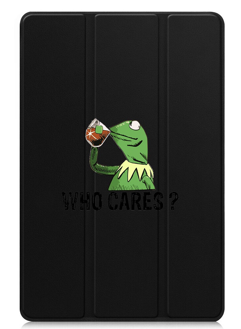 Theodor Protective Flip Case For Samsung Galaxy Tab S6 Lite (2024) With Trifold Stand Auto Wake Sleep Shockproof Cover Who cares black - Image 1