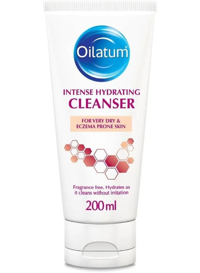 Oilatum Intense Hydrating Cleanser, For Very Dry And Eczema Prone Skin, Hydrates As It Cleans, 200G - Image 1