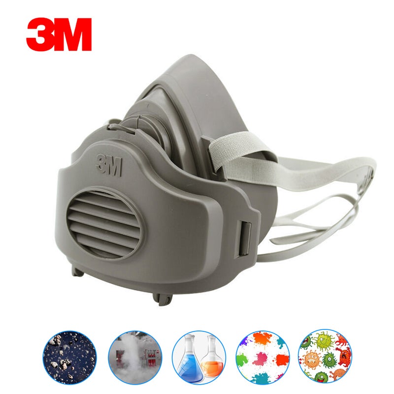 3M 3200 Mask Respirator Half Face Dust-proof Mask Anti Industrial Construction Haze Fog Safety Gas Filter Cotton Cover - Image 4