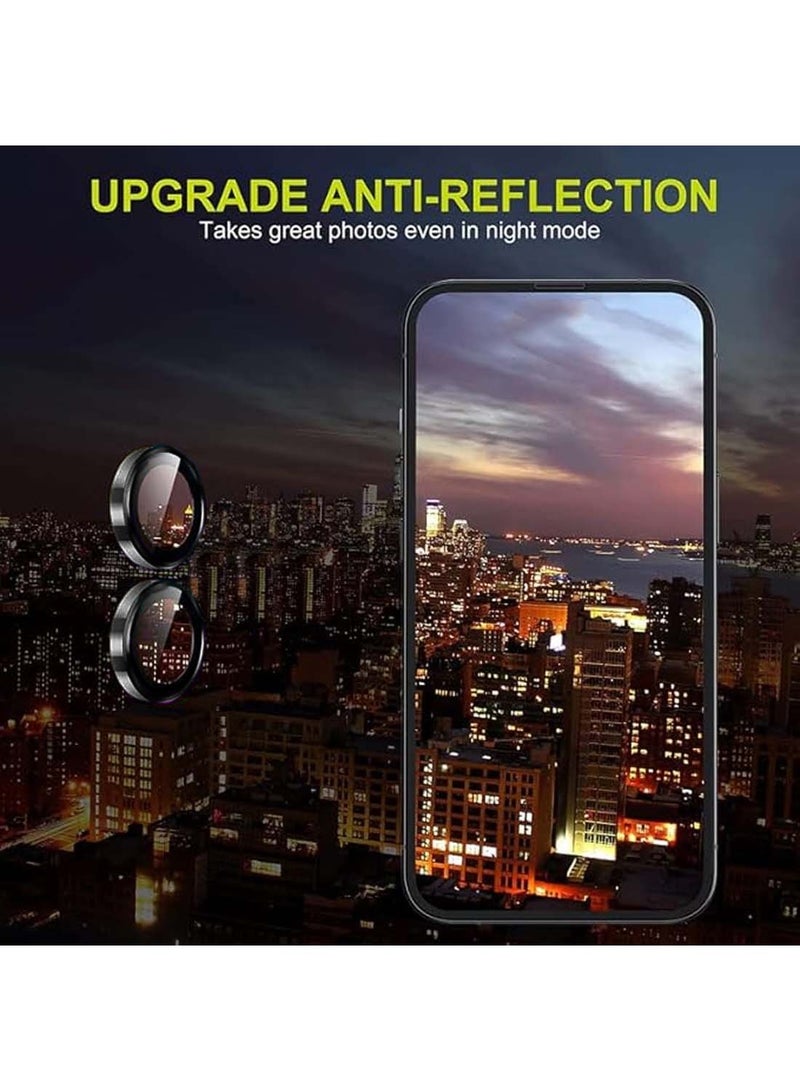 CHAPPELINE Apple iPhone 16 / iPhone 16 Plus 2024 CHAPPELINE Premium Alloy Ring Camera Lens Tempered Glass Protector Shield (MLHICR) - Clear/Black - Image 5