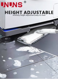 UNUNS Fridge Stand Universal Stand Base Adjustable Refrigerator Stand with 12 Strong Feet for Washing Machine Stand Pedestal, Fridge Base Stand, Adjustable Appliance Dolly Square  - Image 3