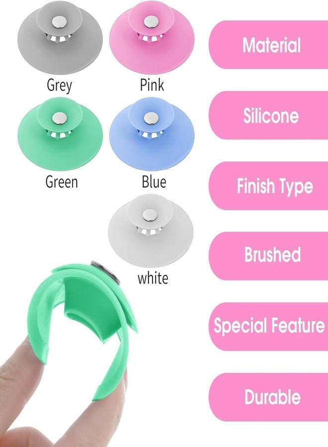 Thea Shower Drain Stopper - Silicone Bathtub Sink Stopper Hair Trap Hair Catcher Bathtub Drain Strainers Protectors Cover for Floor Laundry Kitchen and Bathroom (Pack of 4) - Image 5