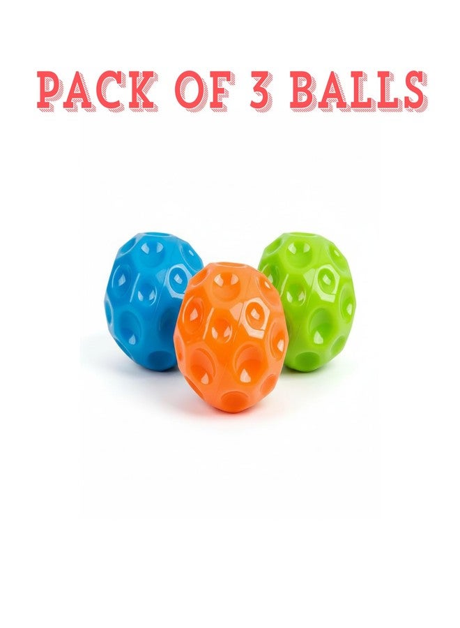 KittuPet كرات مضغ غير سامة من KittuPet للكلاب | لعبة مضغ مقاومة للعض على شكل هلال تصدر صوتاً، لعبة تدريب للكلاب والجراء والقطط | كرات تدريب غير قابلة للتلف - 3 قطع (متعددة الألوان) - Image 5