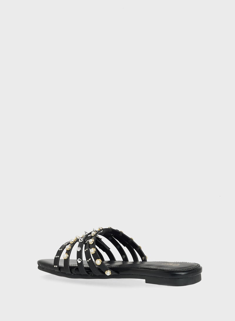 Ginger Studded Flat Sandal  - Image 3
