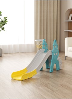 FULL JOY Foldable slide +Bottom  Board +Ball Ring ,Yellow-Turquoise  - Image 1