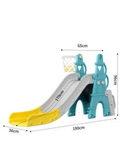 FULL JOY Foldable slide +Bottom  Board +Ball Ring ,Yellow-Turquoise  - Image 4