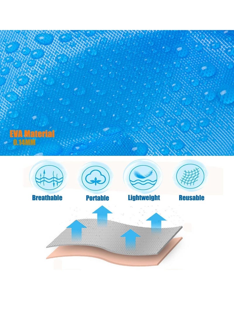 Peachjoy Kids Raincoat, 1 Pcs Kids Waterproof Thick Rain Ponchos for Kids, Reusable Emergency Rain Coats for Boys Girls, Kids Rain Jacket with Hood and Drawstring, Portable EVA Rain Jacket - Image 3