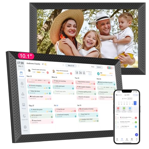 YosaToo Digital Calendar 101 inch Electronic Calendar for Family Sharing Schedule Interactive Smart Calendars Touch Screen To Do Task Meal Planner for Home Office with Digital Picture Frame - Image 1