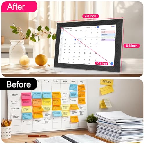 YosaToo Digital Calendar 101 inch Electronic Calendar for Family Sharing Schedule Interactive Smart Calendars Touch Screen To Do Task Meal Planner for Home Office with Digital Picture Frame - Image 3