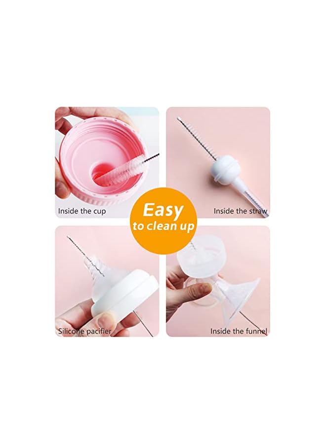 promass Long Straw Cleaner Brushes, Nylon Bristles Stainless Steel Handle Pipe Tube Cleaner -3/8"(10mm) Diameter x 9.5"(240mm) Long- 6 Piece Value Pack - Image 5