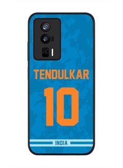 Stylizedd Cover for Xiaomi Poco F5 Pro 5G / Xiaomi Redmi K60 / Xiaomi Redmi K60 Pro Case , Rugged Black Cover, Player Name - Sachin Tendulkar, Jersey Number- 10  - Image 1