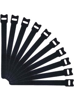 Reusable Cable Ties, 50 pcs Reusable Cable Organizer, Fastening Cord Wraps, Adjustable Cable Strap Hook and Loop Cord Ties, Under Desk Charging or Data Cables Management