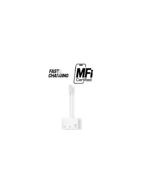 Dual 3.5mm Aux Audio Headphone Adapter with Charge Port 3 in 1 OTG Splitter Live Converter