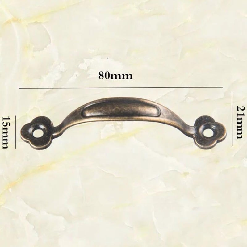 Vintage Zinc Alloy Cabinet Pulls Drawer Handles Antique Bronzed Finish Wardrobe Dresser Hardware - Image 4