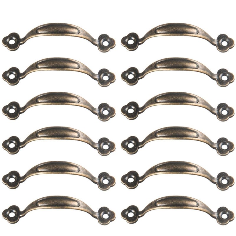 Vintage Zinc Alloy Cabinet Pulls Drawer Handles Antique Bronzed Finish Wardrobe Dresser Hardware - Image 2