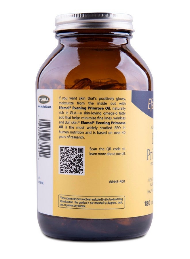 Flora Efamol Pure Evening Primrose Oil - Natural Skin Supplement - Aids with Skin Firmness, Hydration, Wrinkles & Smoothness - with Omega-6 GLA - 180 Softgels - Image 4