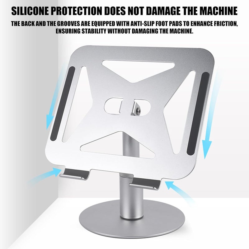 Portable Foldable Tablets Holder Aluminum Alloy with Height Adjustments and Full Rotations for Easy Travel Storage and Stability Aluminum Stand Rotating Stand - Image 5