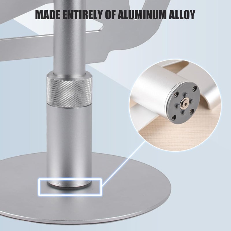 Portable Foldable Tablets Holder Aluminum Alloy with Height Adjustments and Full Rotations for Easy Travel Storage and Stability Aluminum Stand Rotating Stand - Image 4