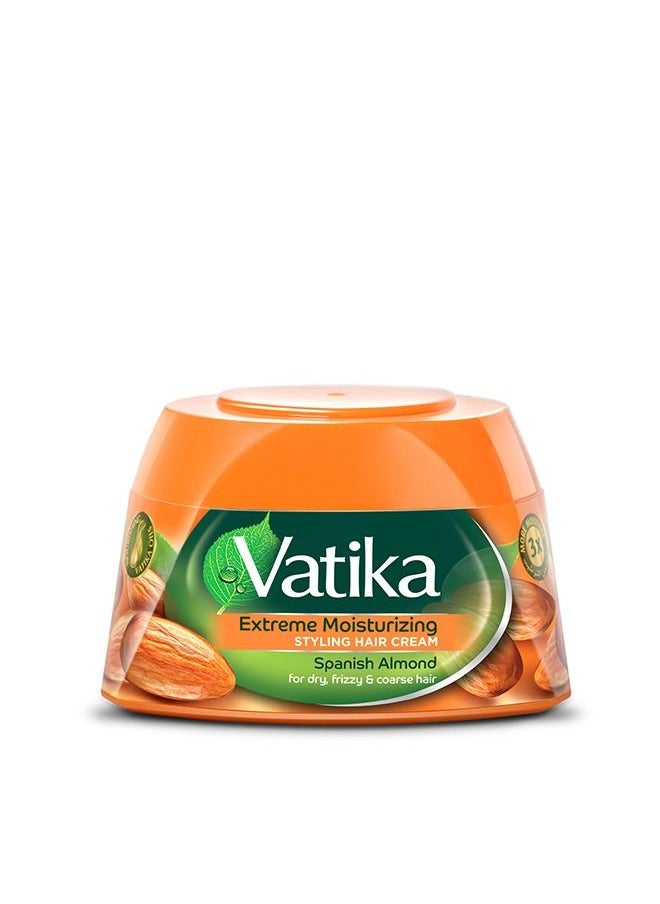 Vatika Naturals - Vatika Naturals Extreme Moisturizing Style Hair Cream | Enriched with Spanish Almond | For Dry and Frizzy Hair - 140ml - Image 1