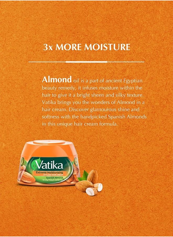 Vatika Naturals - Vatika Naturals Extreme Moisturizing Style Hair Cream | Enriched with Spanish Almond | For Dry and Frizzy Hair - 140ml - Image 1