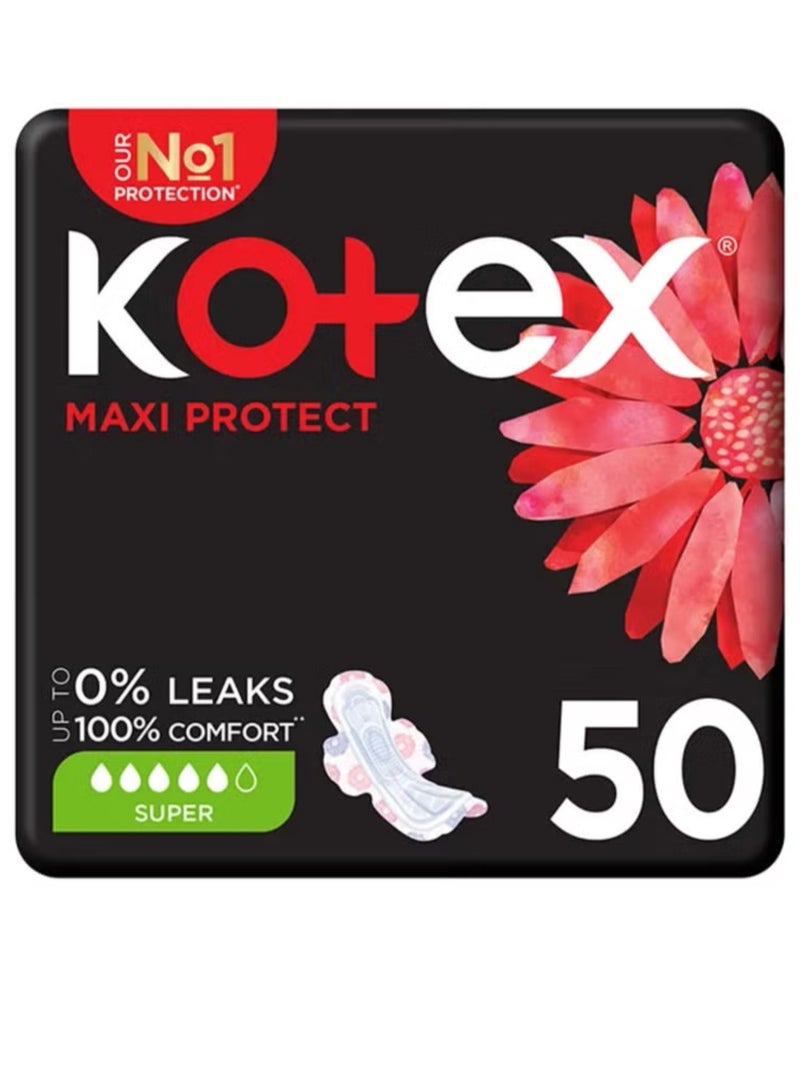 Kotex Maxi Super Pads with Wings 50 Pads