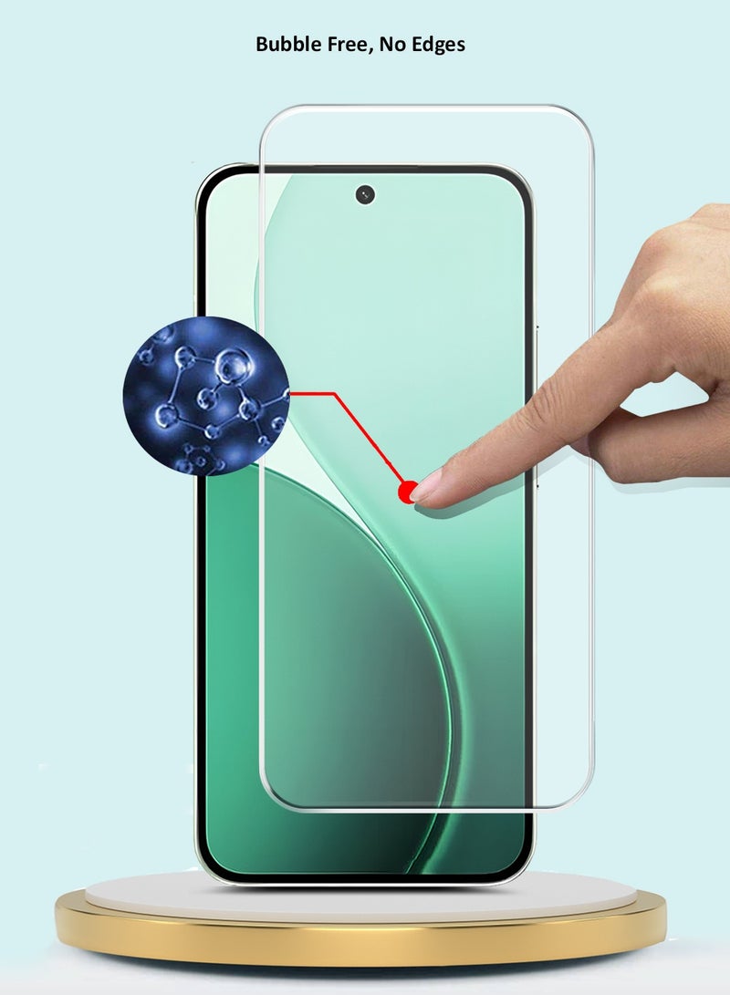 جيماكس حماية شاشة زجاجية مقسّاة 9H 2.5D بهيئة منحنية من سلسلة جيمكس بريمير لأوبو رينو14 برو 5G 2025 - شفافة - Image 5