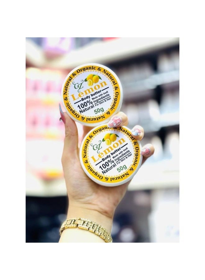 Moroccan Lemon Butter - Lightening, Nourishing, and Radiant for All Skin Types and Sensitive Areas - 50g - Image 3