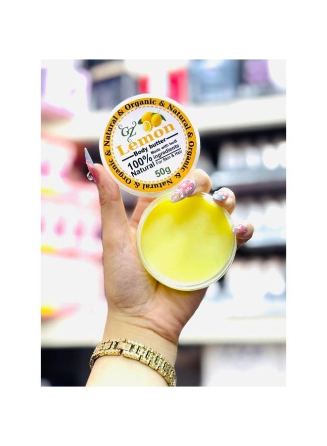 Moroccan Lemon Butter - Lightening, Nourishing, and Radiant for All Skin Types and Sensitive Areas - 50g - Image 2