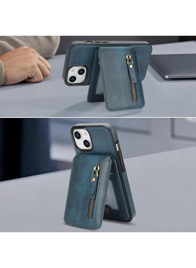 S-TOP Case For iPhone 11 Zipper Wallet Split MagSafe Leather Back Phone Case - Image 3