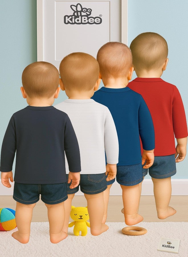 Kidbee Unisex Baby Cotton Jabla Top, Front-Open, Full Sleeve Set of 4 (in, Age, 18 Months, 24 Months, Regular, PL-JFS-Multi-4pc) - Image 3