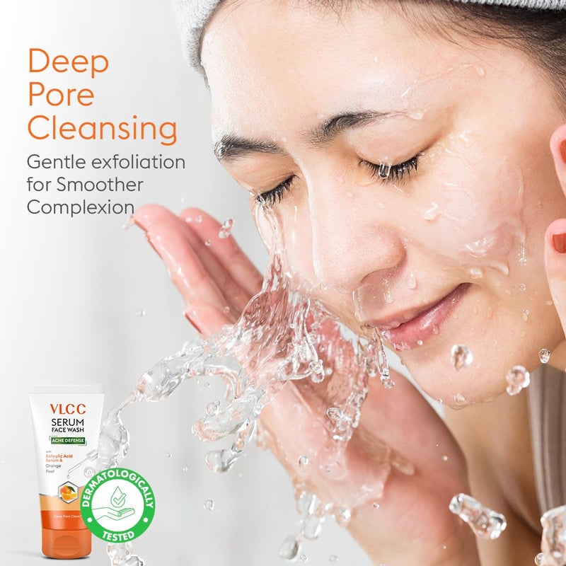 VLCC Serum Facewash - 50ml | with Salicylic Acid Serum to Unclog Pores & Orange Peel for Deep Pore Cleansing Skin and Gently Exfoliates | Dermatologically Tested - Image 3