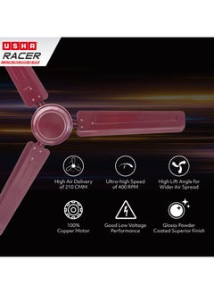 Usha Usha Racer 1200MM Ultra High Speed 400RPM Ceiling Fan Brown W/O REG  - Image 2