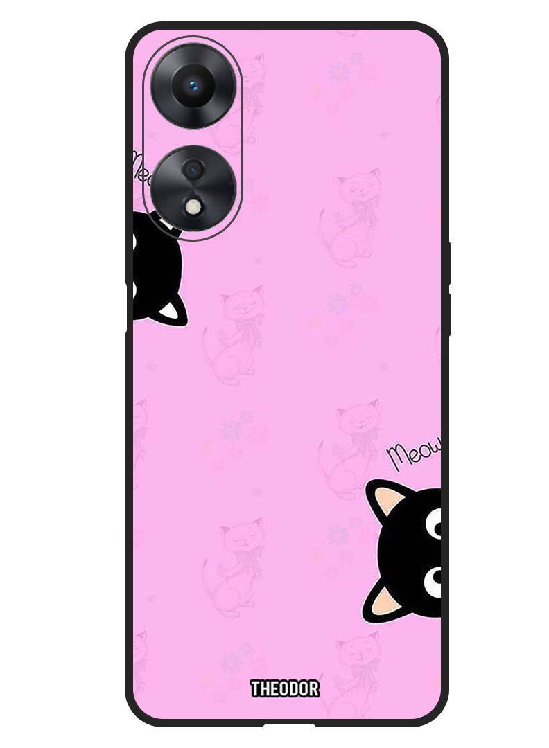 Theodor Protective Case Anti Scratch Shock Proof Bumper Cover For Oppo A1 5G Meow Meow - Image 1