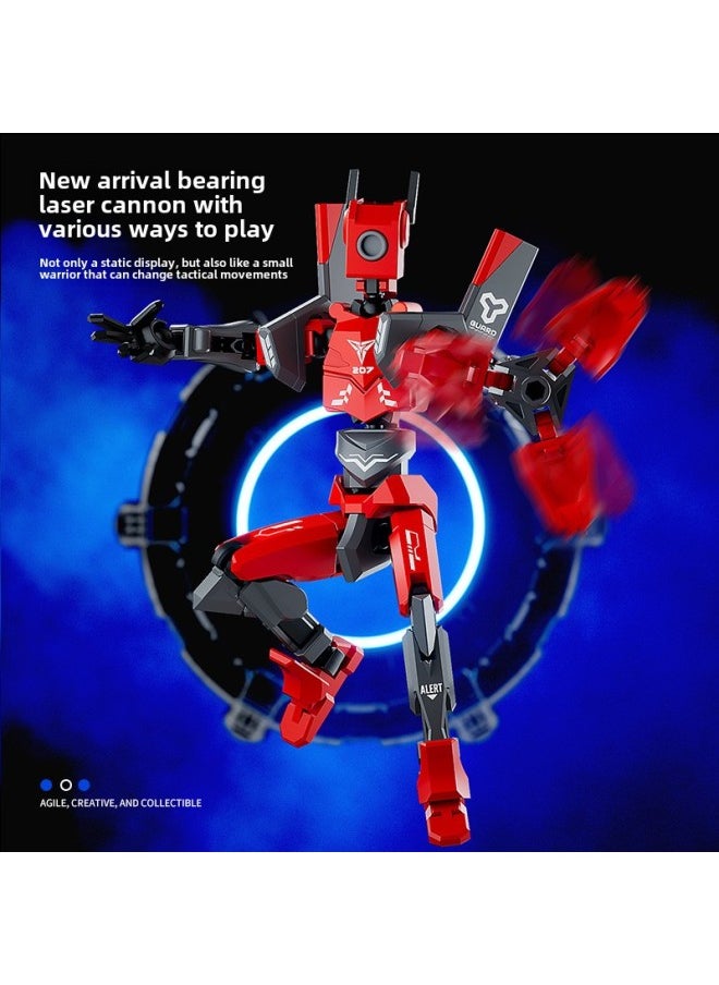 Assembled Sentinel Arthrotype Dummy Trendy Lucky 13 Doll Super Movable Creative Assembled Model Hand-made-Color:[standard Configuration Of 2 Pieces] Blue + Red