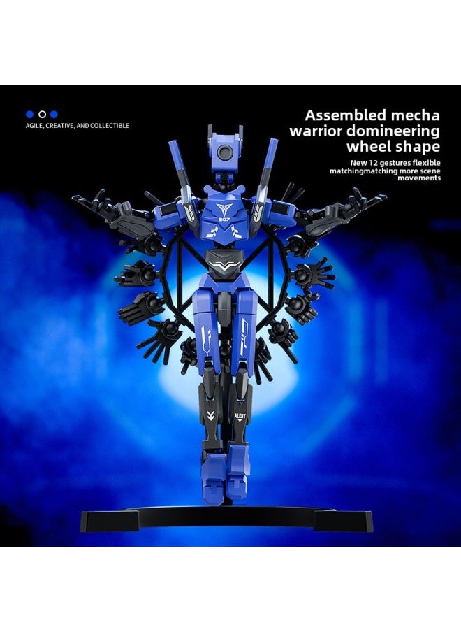 Assembled Sentinel Arthrotype Dummy Trendy Lucky 13 Doll Super Movable Creative Assembled Model Hand-made-Color:[standard Configuration Of 2 Pieces] Blue + Red