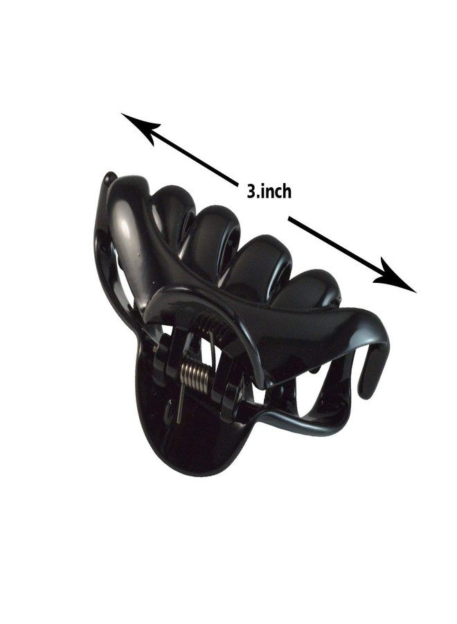 Styling success Women's plastic Medium size Black Hair Claw clutcher (pack of 1) - Image 3