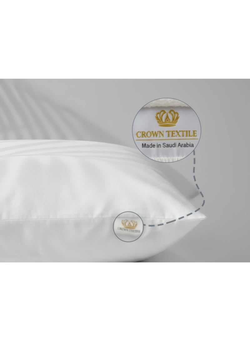 CROWN TEXTILE (4 pieces) 1000g soft hotel sleeping pillow with microfiber filling - Image 2