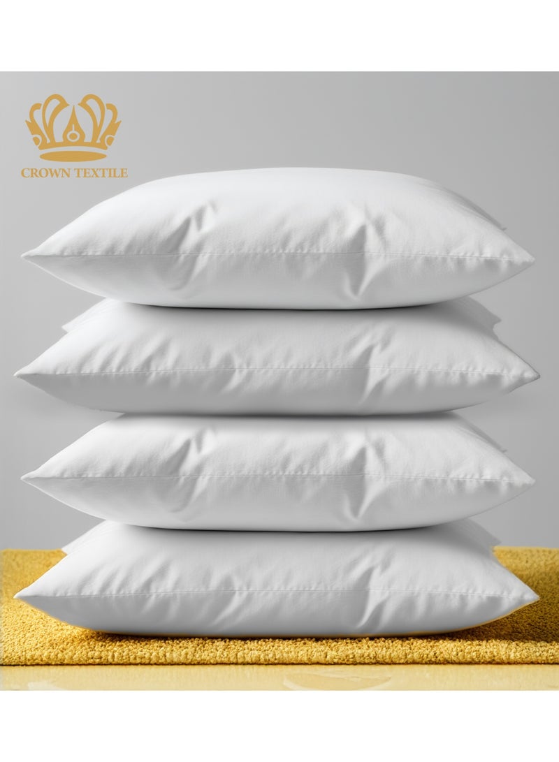 CROWN TEXTILE (4 pieces) 1000g soft hotel sleeping pillow with microfiber filling - Image 1