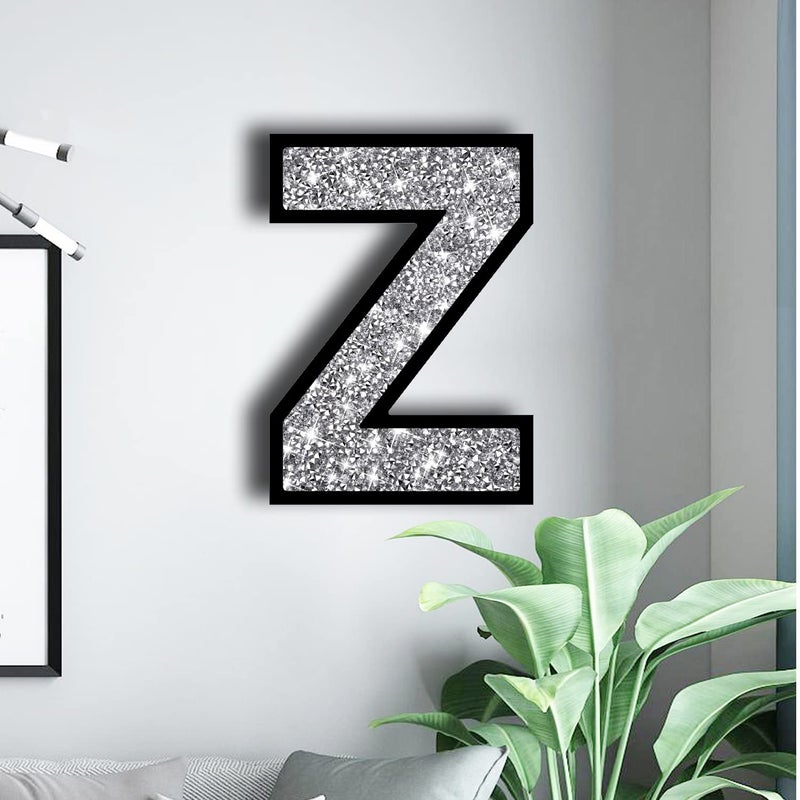 XIHACTY Letters Signs for Home D?cor Crystal Crushed Diamond Accent Sign for Wall Decor  Black DIY Custom Capital Letters for a Decoration on Bar  Desk  Dresser  Party Birthday  Wedding.(Z) - Image 4
