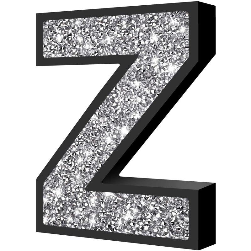 XIHACTY Letters Signs for Home D?cor Crystal Crushed Diamond Accent Sign for Wall Decor  Black DIY Custom Capital Letters for a Decoration on Bar  Desk  Dresser  Party Birthday  Wedding.(Z) - Image 2