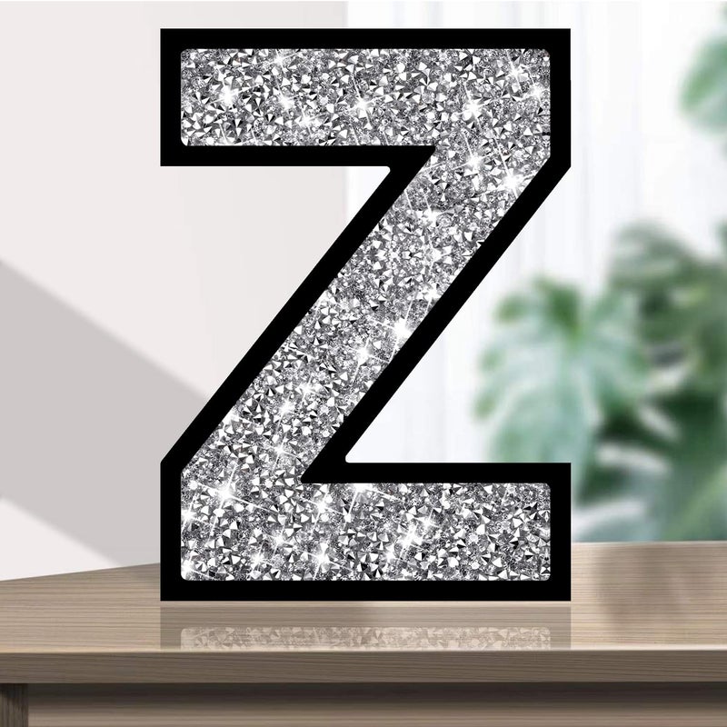 XIHACTY Letters Signs for Home D?cor Crystal Crushed Diamond Accent Sign for Wall Decor  Black DIY Custom Capital Letters for a Decoration on Bar  Desk  Dresser  Party Birthday  Wedding.(Z) - Image 3