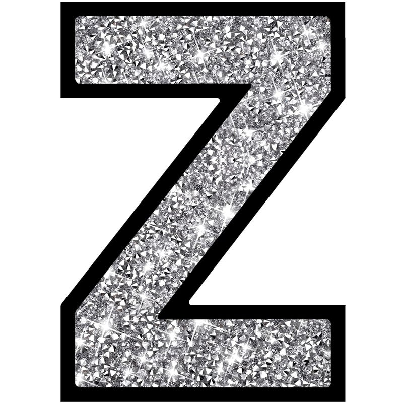 XIHACTY Letters Signs for Home D?cor Crystal Crushed Diamond Accent Sign for Wall Decor  Black DIY Custom Capital Letters for a Decoration on Bar  Desk  Dresser  Party Birthday  Wedding.(Z) - Image 1