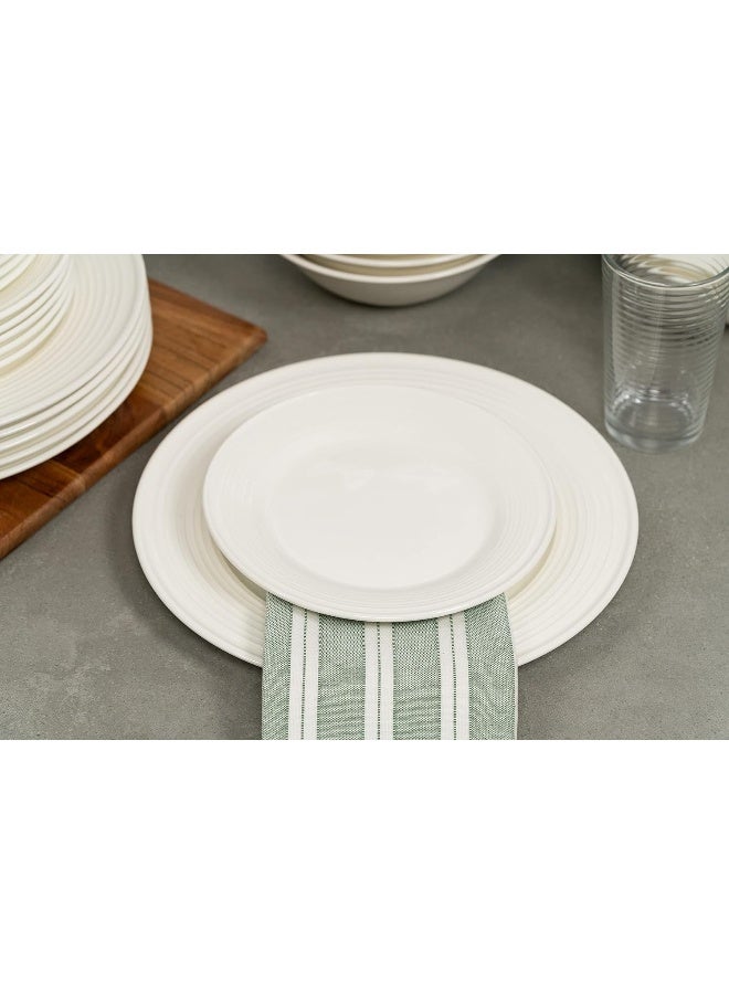 10 Strawberry Street Nova White Round 62Piece Dinnerware Set Service for 6 - Image 3