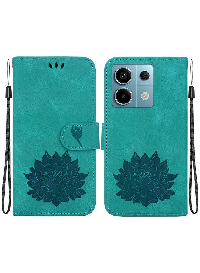The Bros Case For Xiaomi Redmi Note 13 Pro 5G Lotus Embossed Leather Phone Case